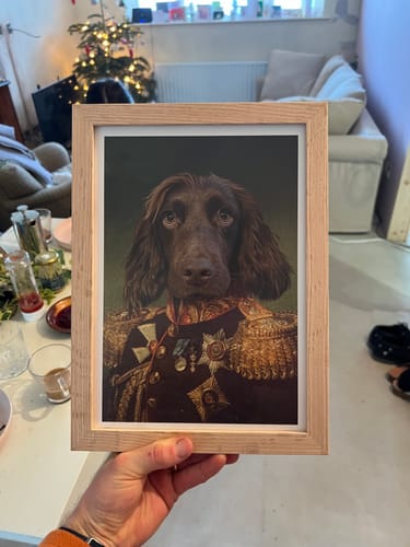 Customer photo review of The General - Custom Vintage Pet Portrait