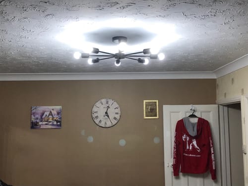 Customer photo review of 8-Light Sputnik Semi Flush Ceiling Light