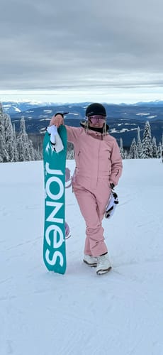Customer photo review of HOTIAN Women's One Piece Couple Winter Outdoor Waterproof Snowsuits
