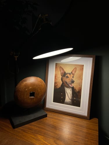 Customer photo review of The Baron - Custom Vintage Pet Portrait