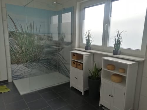 Customer photo review of SONNI Walk In Duschabtrennung Duschwand Nano Klarglas Glasstärke 8mm Breite 70-120cm