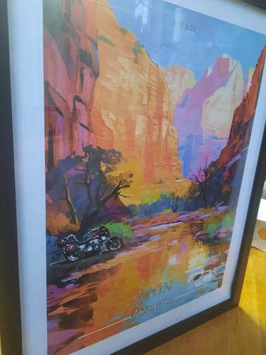 Customer photo review of Zion National Park Commemorative Poster: A Pop Art Tribute