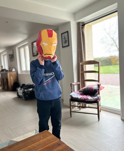 Customer photo review of Patrons Casque d'Iron Man (pdf)