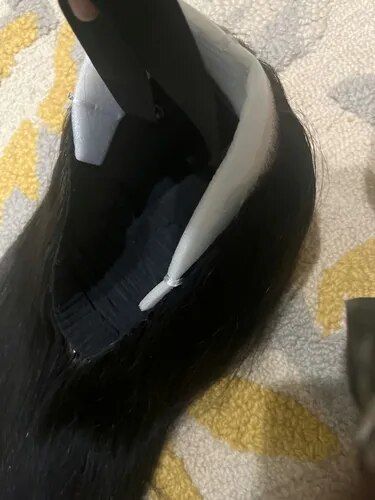 Customer photo review of Glueless Preplucked Human Hair Wigs Ready To Wear And Go Brazilian Bone Straight 13x4 HD Lace Frontal Human Hair Wig For Women