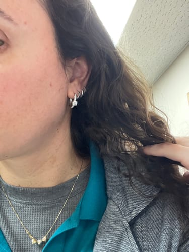 Customer photo review of Delilah Earrings | Sterling Silver
