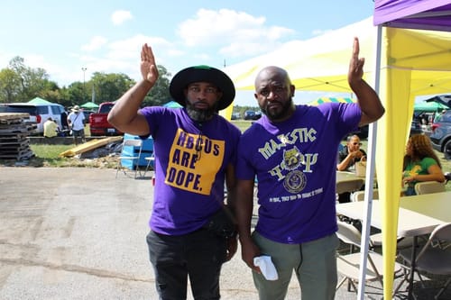 Customer photo review of Omega Psi Phi "HBCUs Are Dope" Tee