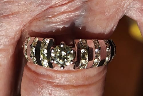 Customer photo review of 1.10-2.25 CT Round Cut Natural Diamonds - Engagement Ring