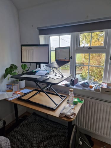 Customer photo review of Slim Desk Riser