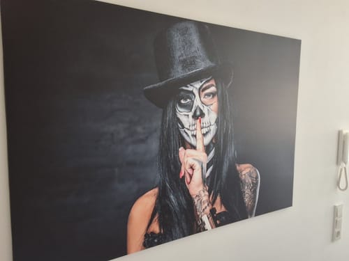 Customer photo review of Leinwandbild Tattoo La Catrina Querformat
