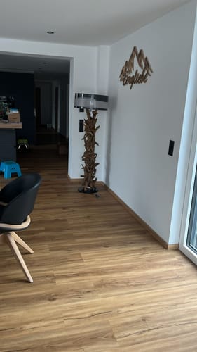 Customer photo review of Stehlampe Treibholz CLEON | Höhe 165 cm | Lampenschirm Schwarz