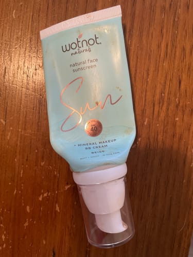 Customer photo review of Natural Face Sunscreen + Serum, BB Cream & Mineral Makeup