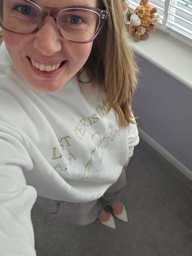 Customer photo review of 'Last Christmas as a Miss' Jumper