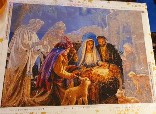 Customer photo review of 5D Diamond Painting Jesus Christus Geburt