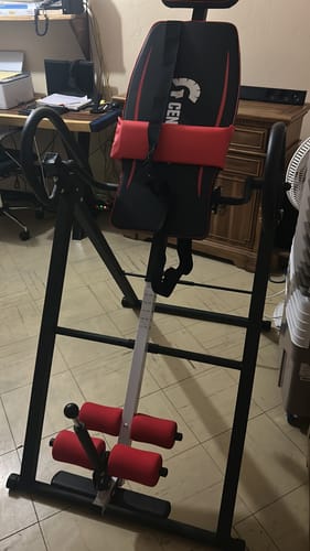 Customer photo review of Tabla Inversion Ajustable Ejercicio Terapia Espalda Fitness