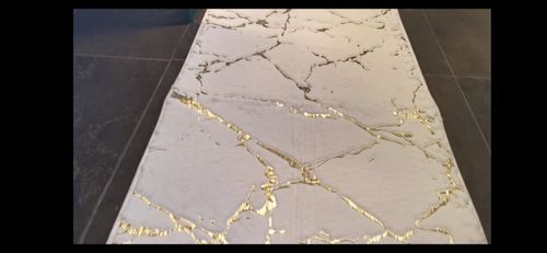 Customer photo review of Inyahome Bath Mats for Bathroom Luxury White and Gold Non Slip and Soft Bathroom Rug Absorbent Bath Rug Decor for Kitchen Indoor