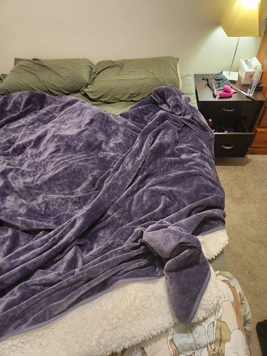 Customer photo review of Waterproof Splash Blanket™ - Purple Smoke The OG