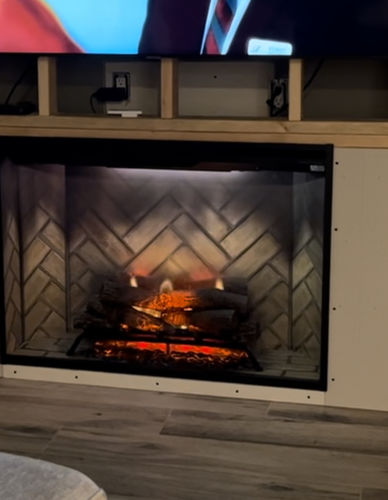 Customer photo review of Dimplex Revillusion 42 inch Built-In Electric Firebox | Herringbone Brick