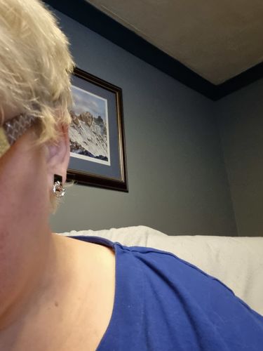 Customer photo review of Allegro Loop Mini Drop Earrings