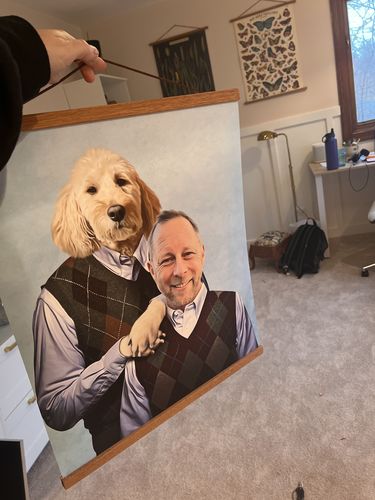 Customer photo review of 'Step Doggo & Human' Personalized Poster