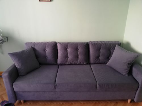 Customer photo review of Canapea extensibilă cu ladă de depozitare Dark Grey Asgard 215x100 cm