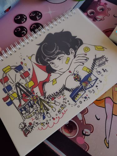 Customer photo review of Circus Daydream Reusable Sticker Book