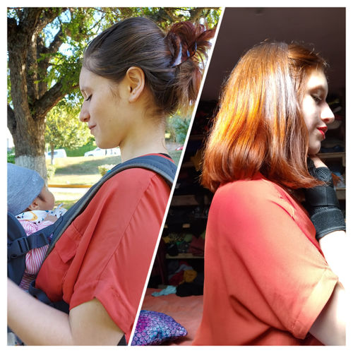 Reseña con foto de un cliente sobre Henna Jamila Hair