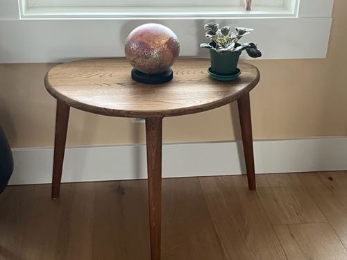 Customer photo review of Ercol Style Solid Walnut Set of Three Nesting Table