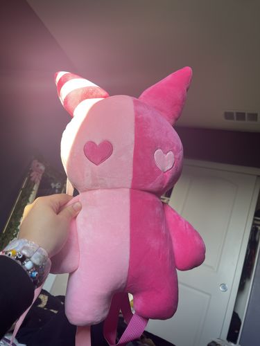 Customer photo review of Rabbit Plush Backpack 20" (PINK)