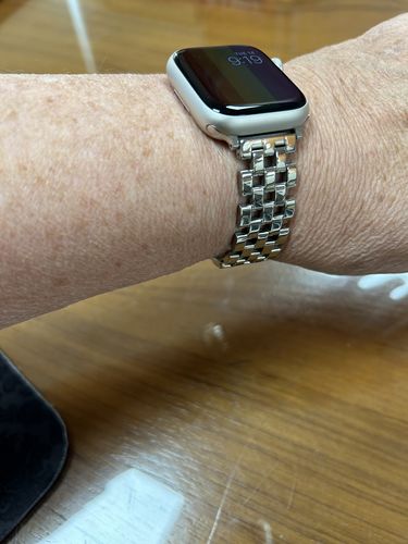 Customer photo review of Basketweave Band for the Apple Watch