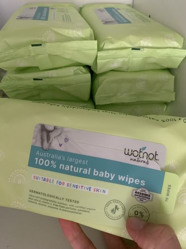 Customer photo review of 100% Natural Baby Wipes - Bulk Buy 12 Pack 10.00% Off Auto renew
