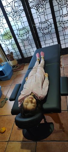 Customer photo review of Camilla de Masaje Profesional con Aditamentos Plegable Negra