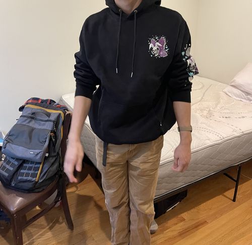 Customer photo review of Galaxy Rabbit Hoodie (GLOW IN THE DARK)