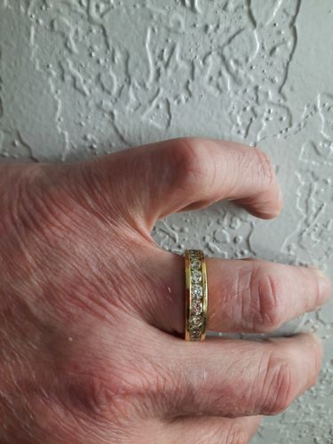 Customer photo review of 2.00-6.00 CT Round Cut Natural Diamonds - Eternity Rings