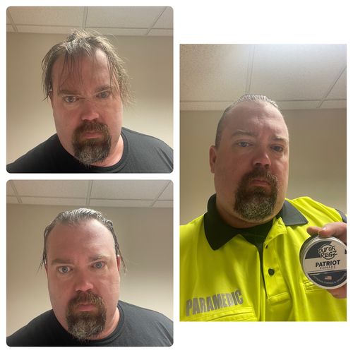 Customer photo review of Patriot Pomade Pack