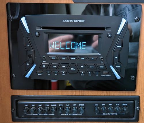 Customer photo review of Linear Series RV6100 AM/FM & BT/DVD Rugged Style Wall Mount Multimedia Receiver