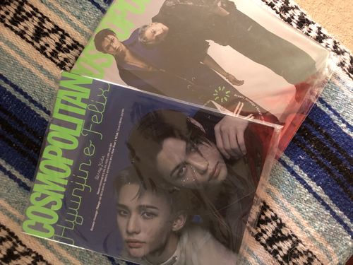 Customer photo review of Stray Kids Felix Hyunjin on Cosmopolitan Korea Magazine Cover (Jan 2023 Issue)