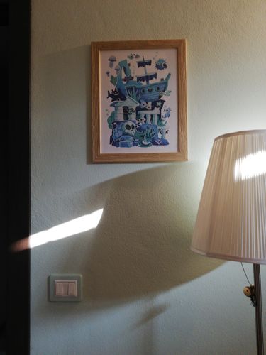 Customer photo review of Blue Fishes • Stampa A3 Firmata