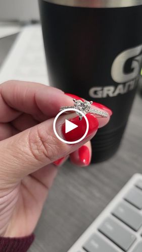 Customer video review of Heart Cut Moissanite Pave Engagement Ring In Sterling Silver