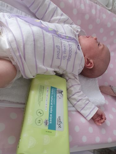 Customer photo review of 4 Pack Wotnot Baby Wipes (4 x 70 pack)