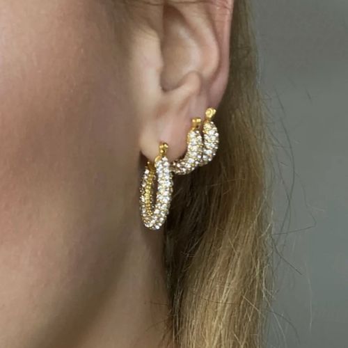 Customer photo review of DAZZLING HOOP EARRING