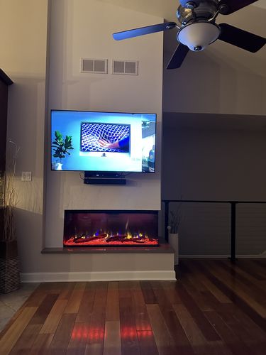 Customer photo review of Dimplex IgniteXL Bold 50" Smart Linear Multi-Side View Built-In Electric Fireplace