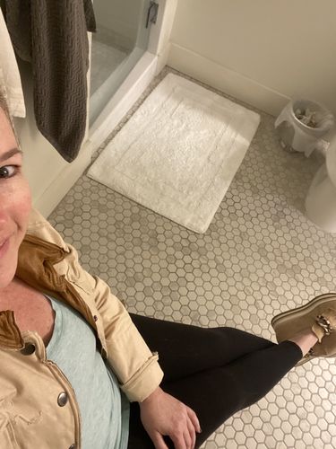 Customer photo review of Softwaves CADIE Camel Velour Slip-on Platform Sneaker