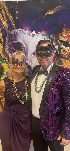 Customer photo review of The Mardi Gras- Feather Bow Tie