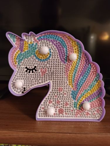 Customer photo review of Diamond Painting Kinder LED Leuchte Unicorn