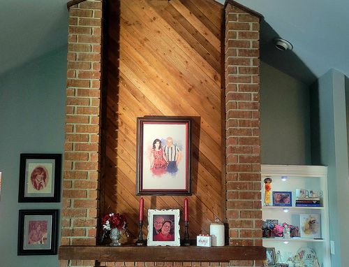 Customer photo review of Personalized Watercolor Memorial Portrait