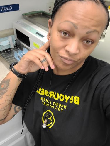 Customer photo review of Salty Savage Unisex “BE YOURSELF” Tee | Black/White