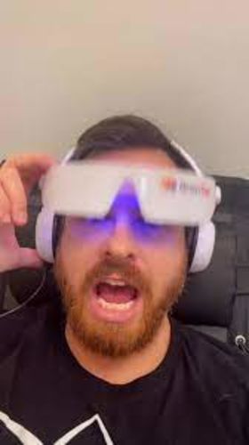 Customer photo review of Braintap Headset - Light & Sound Therapy