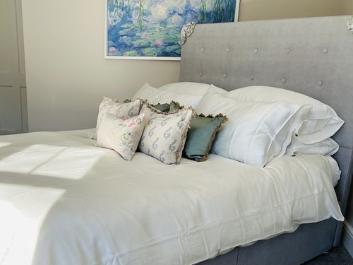 Customer photo review of Ivory Silk Duvet Set