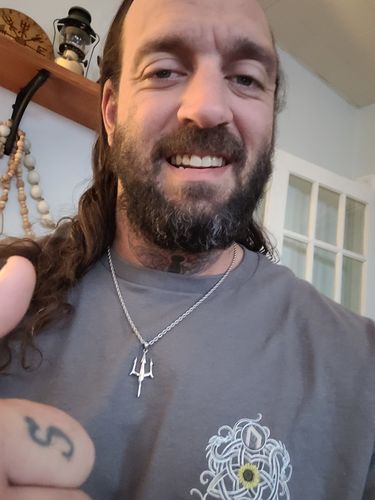 Customer photo review of Trident Pendant - White Gold