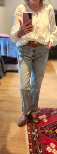 Customer photo review of Silver 90s Boyfriend Jean (Light Wash)
